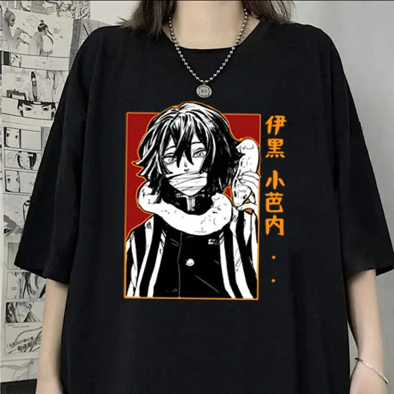 

Iguro Obanai Demon Slayer T-shirts COTTON Anime Unisex Men Women Tees Summer New