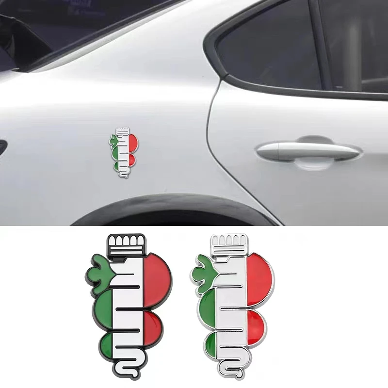 Pegatinas para el capó delantero del coche, emblema para Alfa Romeo 147, 156, 166, 159, Giulietta, Mito, Stelvio, accesorios de calcomanías de