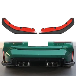 Real Dry Carbon Fiber Rear Bumper Diffuser Splitters Corner Canard For BMW G80 M3 2021up Car Accessories