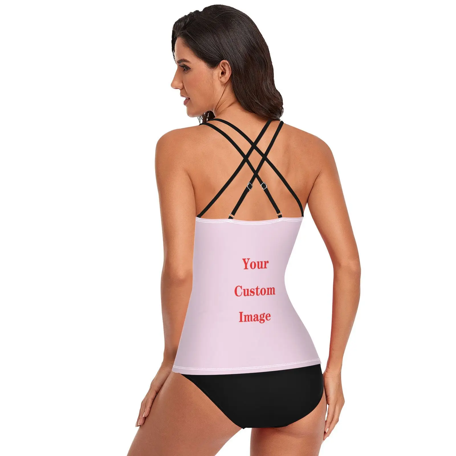 New Sexy Bikini top Customizing images Female Handwork Swimming Suit For Women Swimwear Tankini Tank top