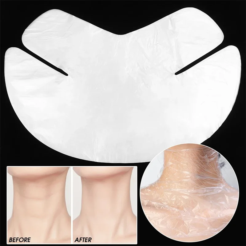 Máscaras descartáveis envoltório rosto filme plástico rosto cheio máscara de limpeza pescoço adesivos papel transparente diy beleza facial ferramenta cuidados com a pele