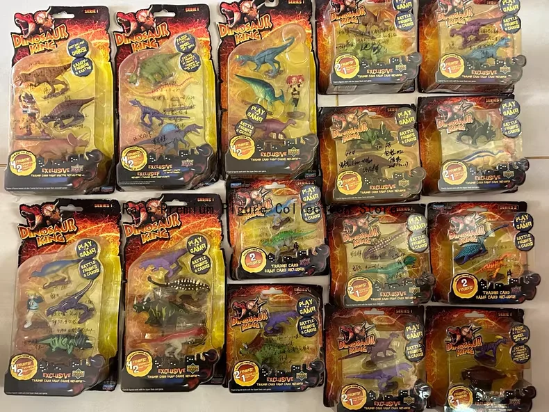 

Vintage Toy DINOSAUR KING Dinosaur & Figure Set Classic Collectible Retro Anime Peripheral Model Ornament Kids Play Toy