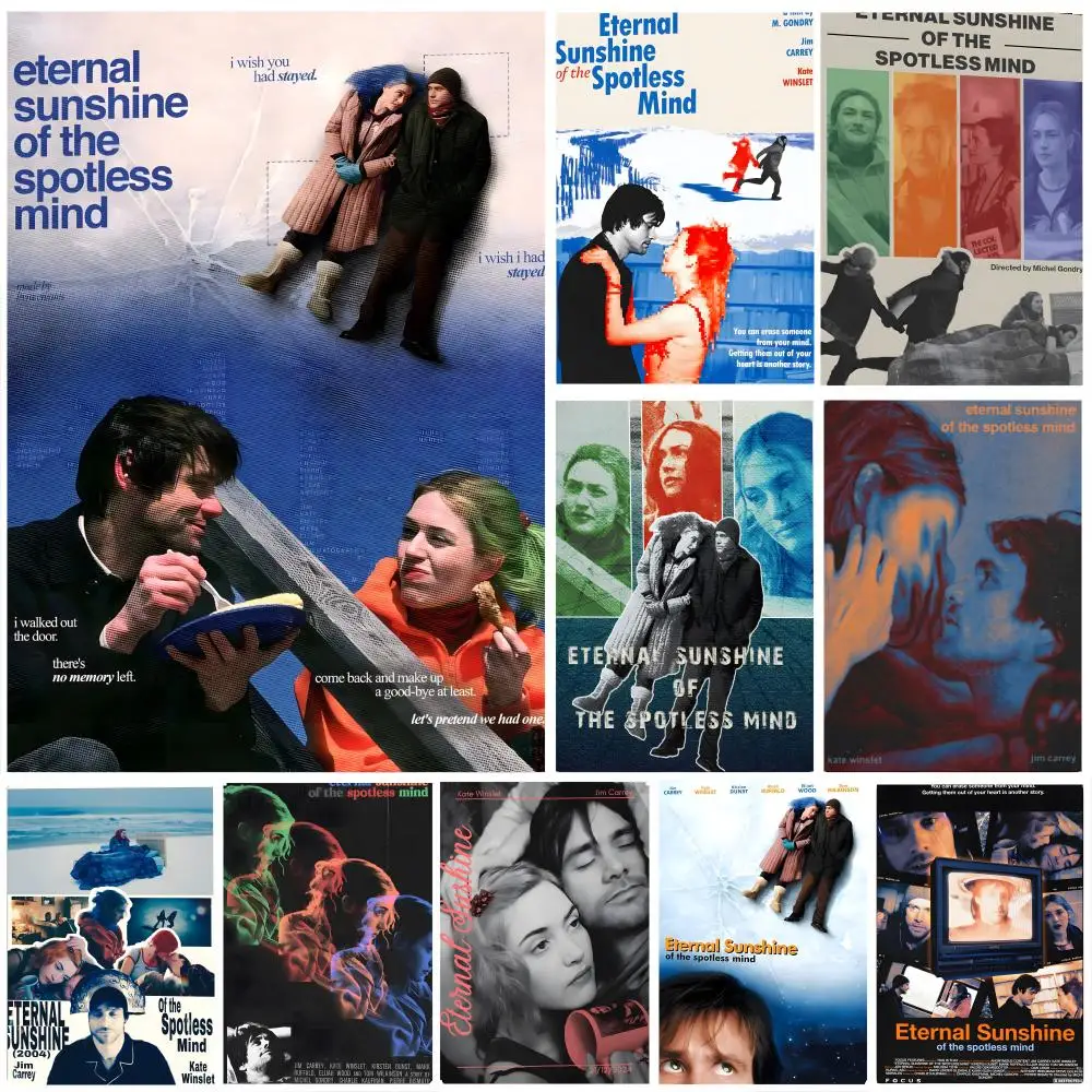 Movie Eternal Sunshine of the Spotless Mind Poster Self-adhesive Art Waterproof Paper Sticker Coffee House Bar Room Wall Decor