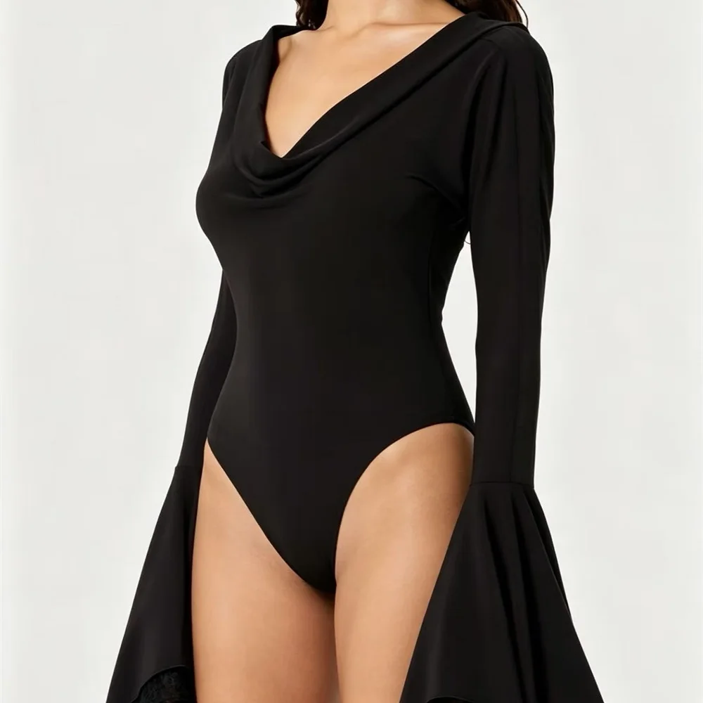 Women's Summer 2026 Tops & T-Shirts – Lace, Ruffle Sleeves, Stretchy Corset-Style Bodysuit – Y2K Style, Trendy & Versatile bra