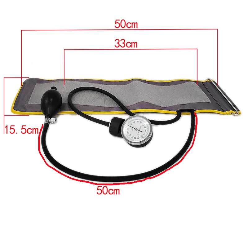 Professional Medical Household Aneroid Sphygmomanometer With Stethoscope Manual Blood Pressure Monitor Cotton Cuff Upper Arm