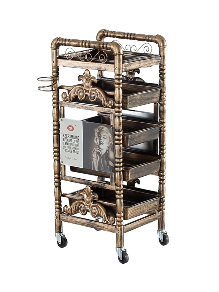 

Многофункциональная мобильная тележка, специальная для парикмахерской, парикмахерская, ручная тележка для инструментов для окрашивания