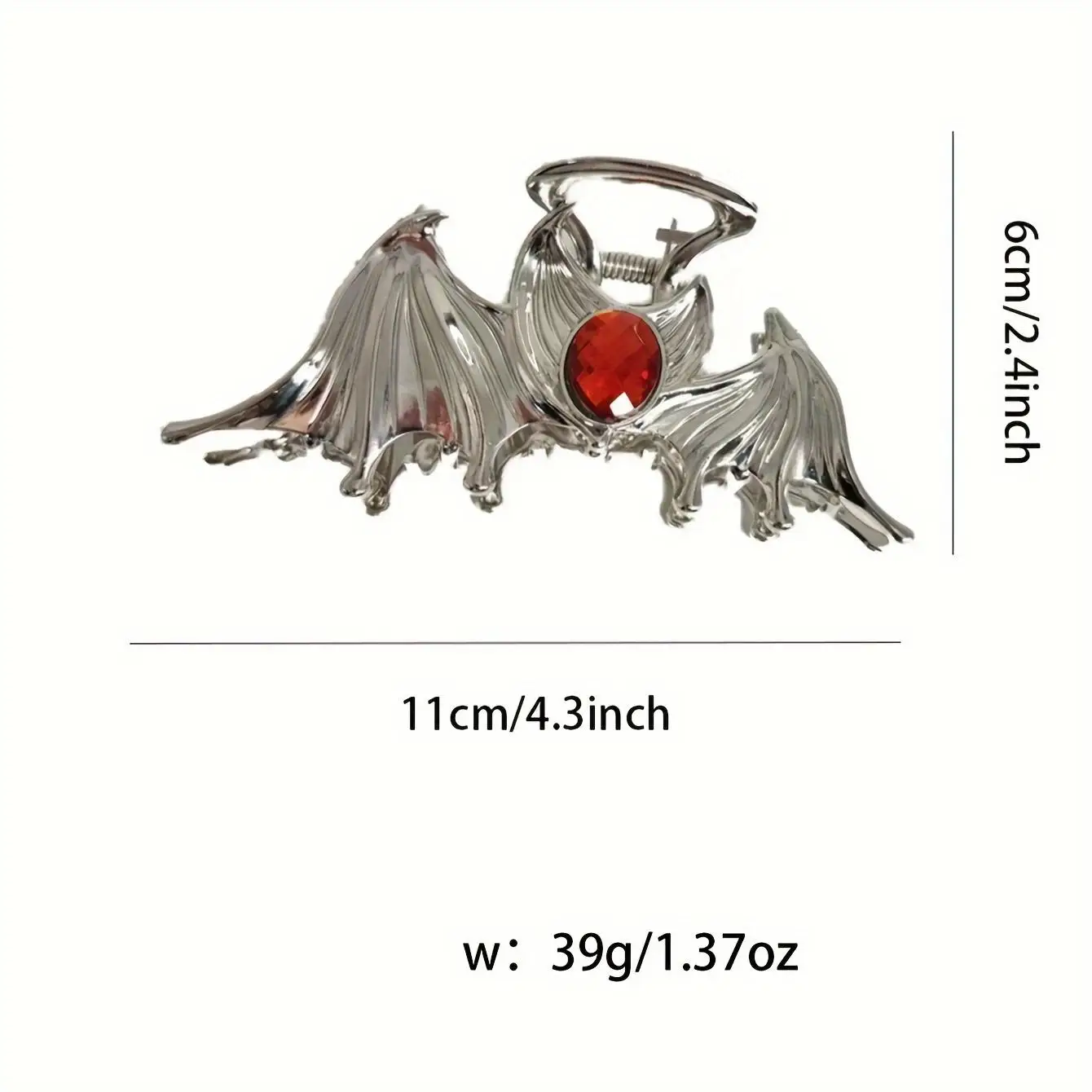 1PC Halloween Haaraccessoires Bat Scratch Ruby Ingelegde Haarclip Shark Clip Donkere Hoofdtooi