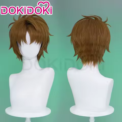 IN STOCK Syaoran Li Wig Anime Card Captor Sakura Cosplay Wig DokiDoki Syaoran Li Men 32cm Short Brown Hair Li Xiaolang Free Cap