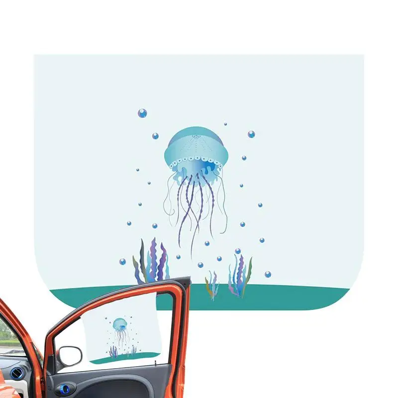 Magnetic Car Side Window Sunshade Curtain Cartoon Adjustable UV Protection Curtain Sun Visor Blinds Cover Car Accessories