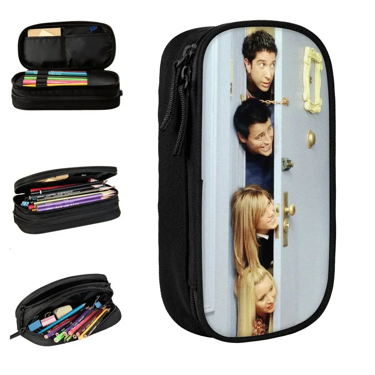 Creative Friends Tv Show Pencil Case Pencilcases Pen Kids Big Capacity Bags School Supplies Cosmetic Stationery