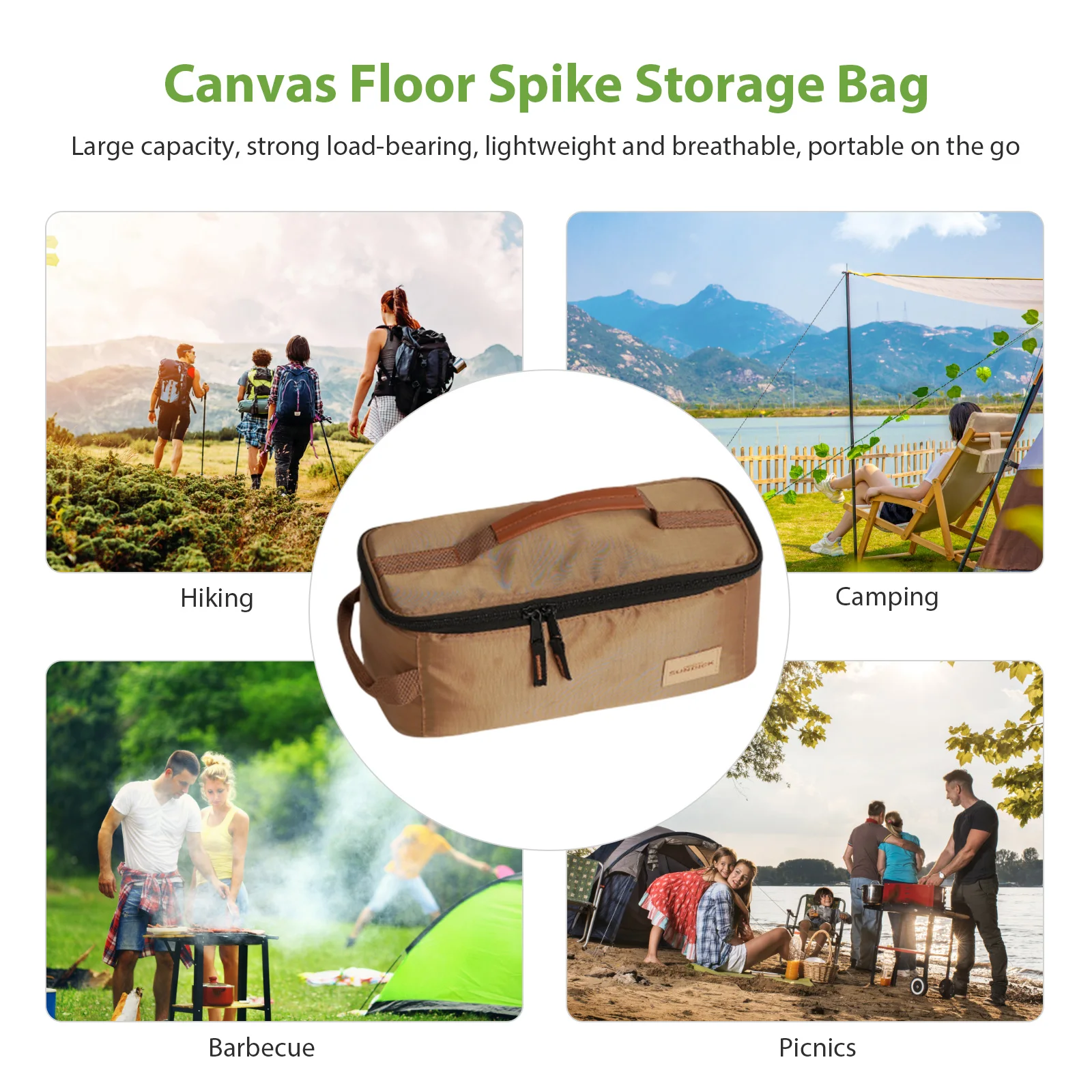 Camping Storage Bag Fork Spoon Cutlery Pouch Chopsticks Dinnerware Organizer Large Capacity Lightweight Portable for Outdoor