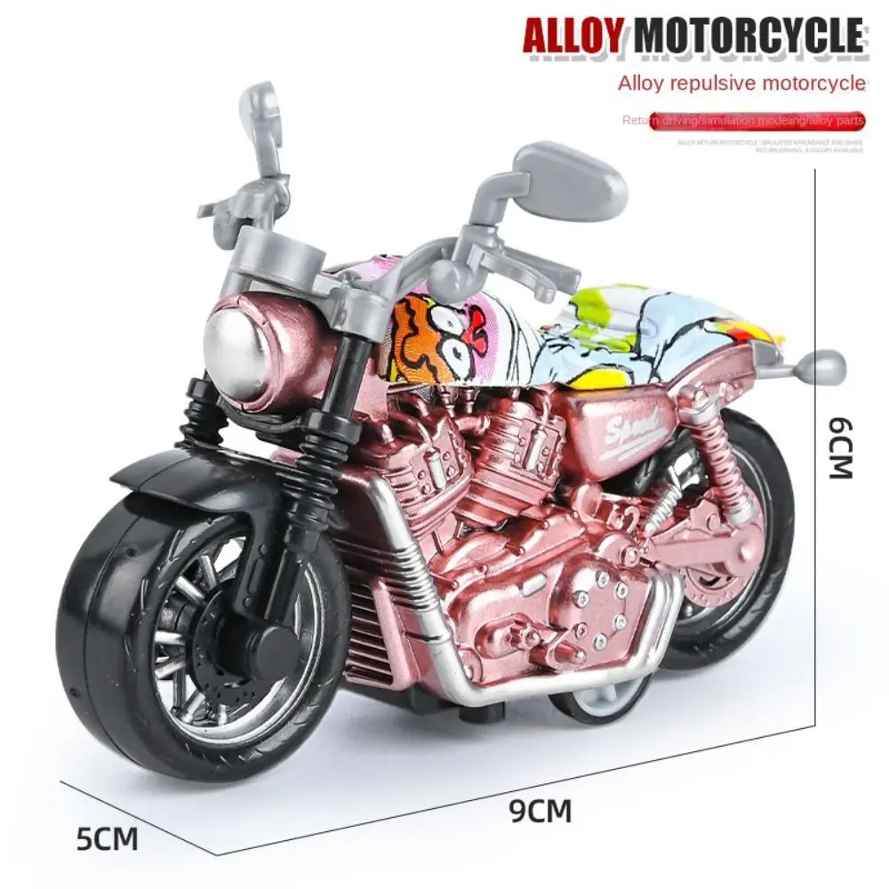 Pull Back Car Pullback Motorcycle Model Alloy Simulation Motorbike Model Locomotive Mini Simulation Motorbike Children's Gift