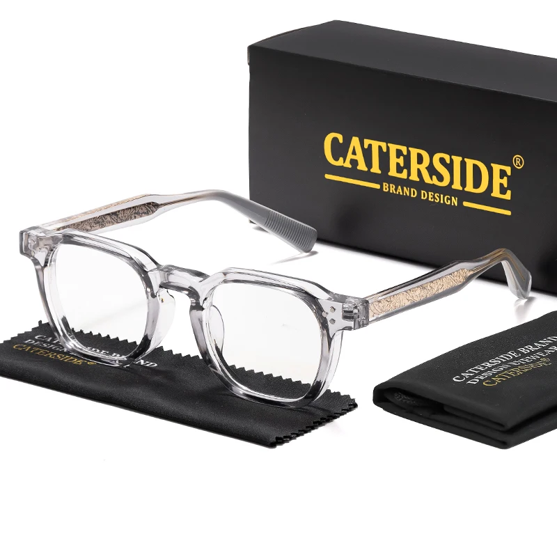 CATERSIDE Trend Anti-Blaulicht-Brille für Damen, TR90-Rahmen, hochwertige Retro-Quadrat-Computer-Lesebrille für Herren, optische Brillen – Detail 4