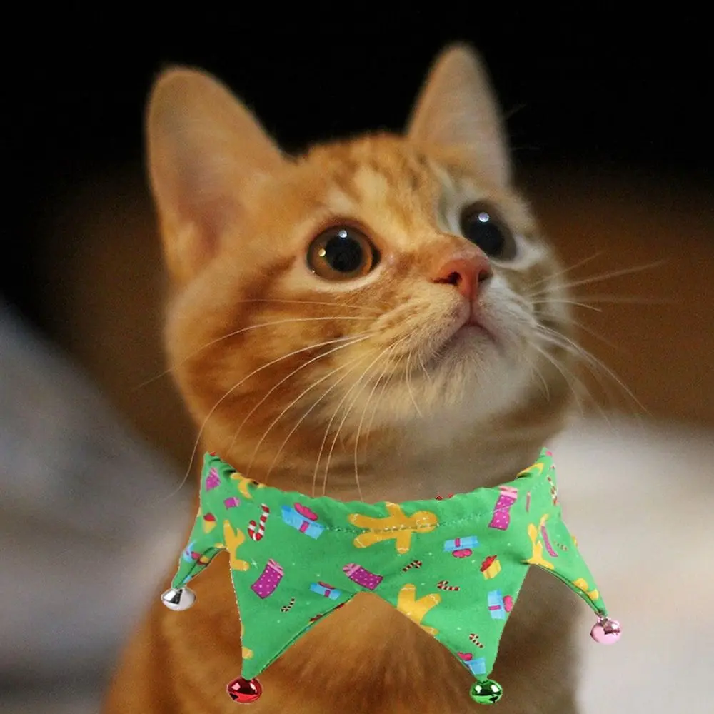 

With bells Puppy Hat Scarf for Small Dogs Headgear Accessories Pet Accessories Cat Collar Pets Hat Cat Costume