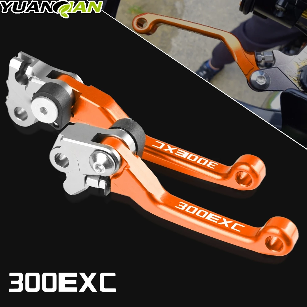 For 300 EXC 300EXC CNC Motorcycle Aluminum Dirt Pit Bike Motocross Pivot Brake Clutch Levers 300EXC 2003-2018 2004 2005 2006 07