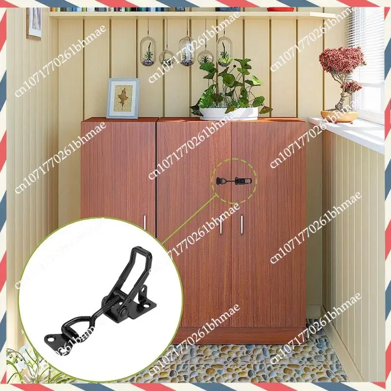 -A21Z 4Pack Heavy Duty Toggle Clamp Latch,4003 Style 300Kg Capacity Pull Clamp Black Adjustable Quick Release Hasp Clamps