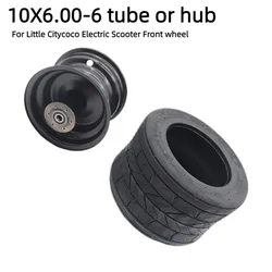 10 Inch Tubeless Tire and  hub 10x6.00-6 Tire Front Wheel Hub for Little Citycoco Electric Scooter Modification Parts