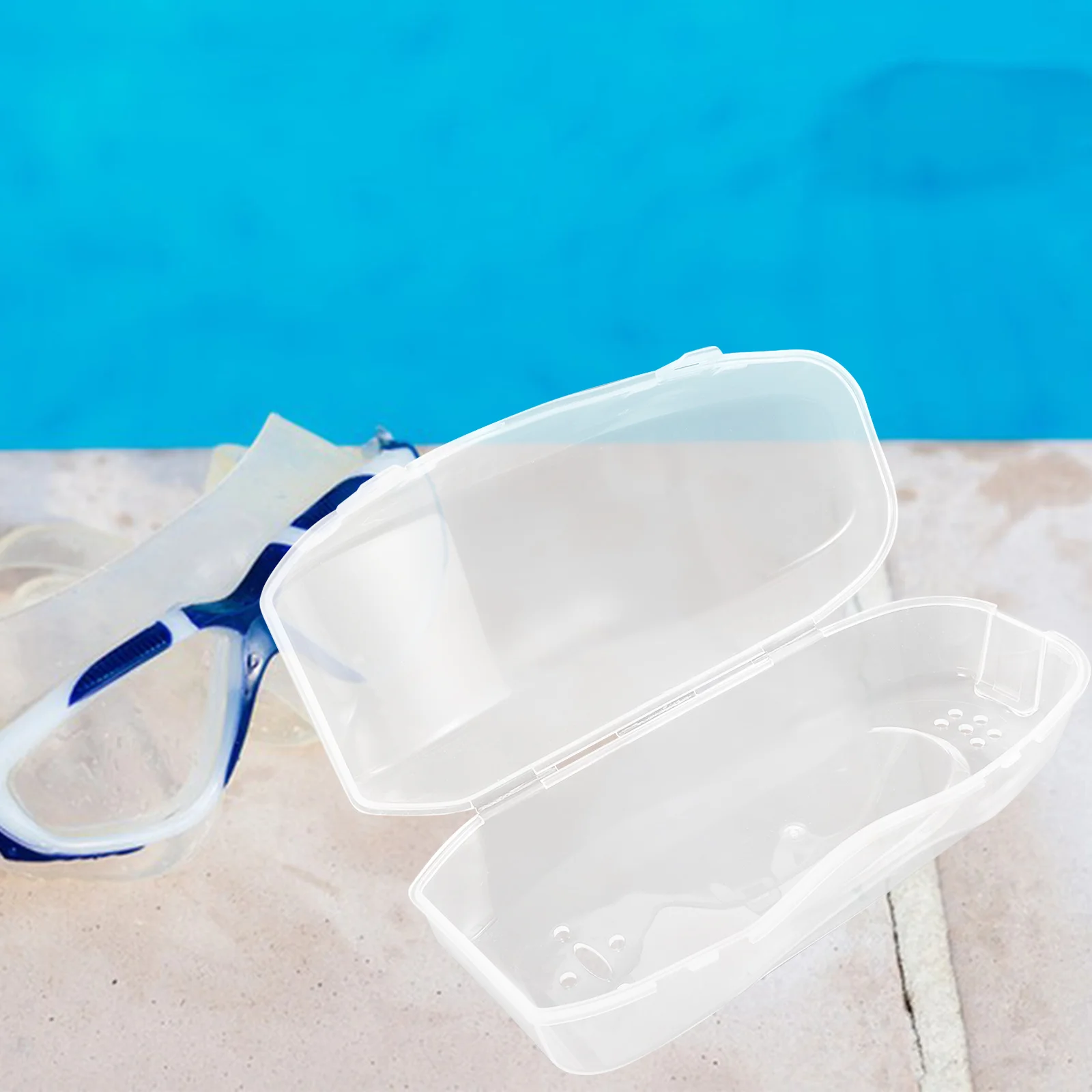 

3 шт., защитный чехол для очков для плавания, портативный ящик для хранения, компактный дизайн для путешествий, противоударный чехол, подходит для большой и маленькой оправы для плавания