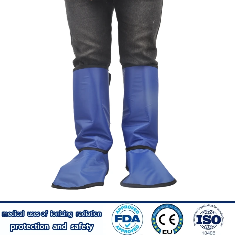 X-ray gamma ray protective 0.35/0.5mmpb lead shoe covers radioactive workshop nuclear radiation protective lead long shoe covers