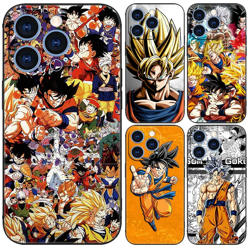 Anime D-Dragons B-Balls Z Black Phone Case For Xiaomi Redmi Note 13 Pro 12 11E Pro Plus 11S 11T 10 Pro 10T 5G 10S Cartoon Cover