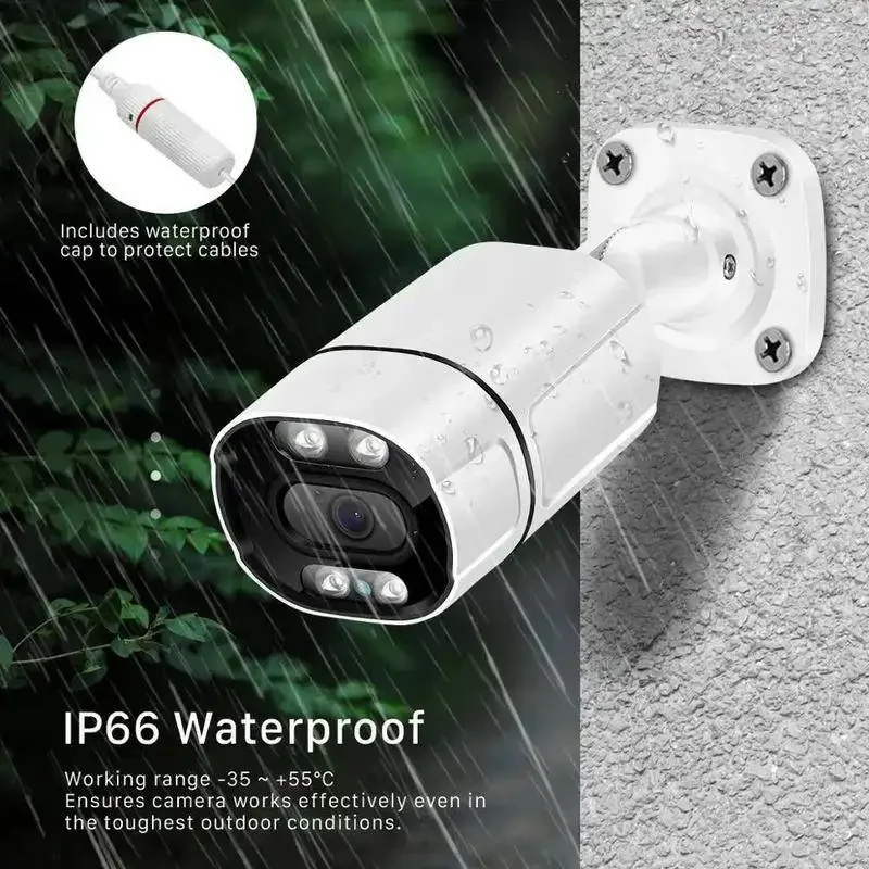 5MP 3MP 2MP 12V 48V POE IP Camera Outdoor AI Human Detect Audio HD Security CCTV Camera P2P Infrared Waterproof Video