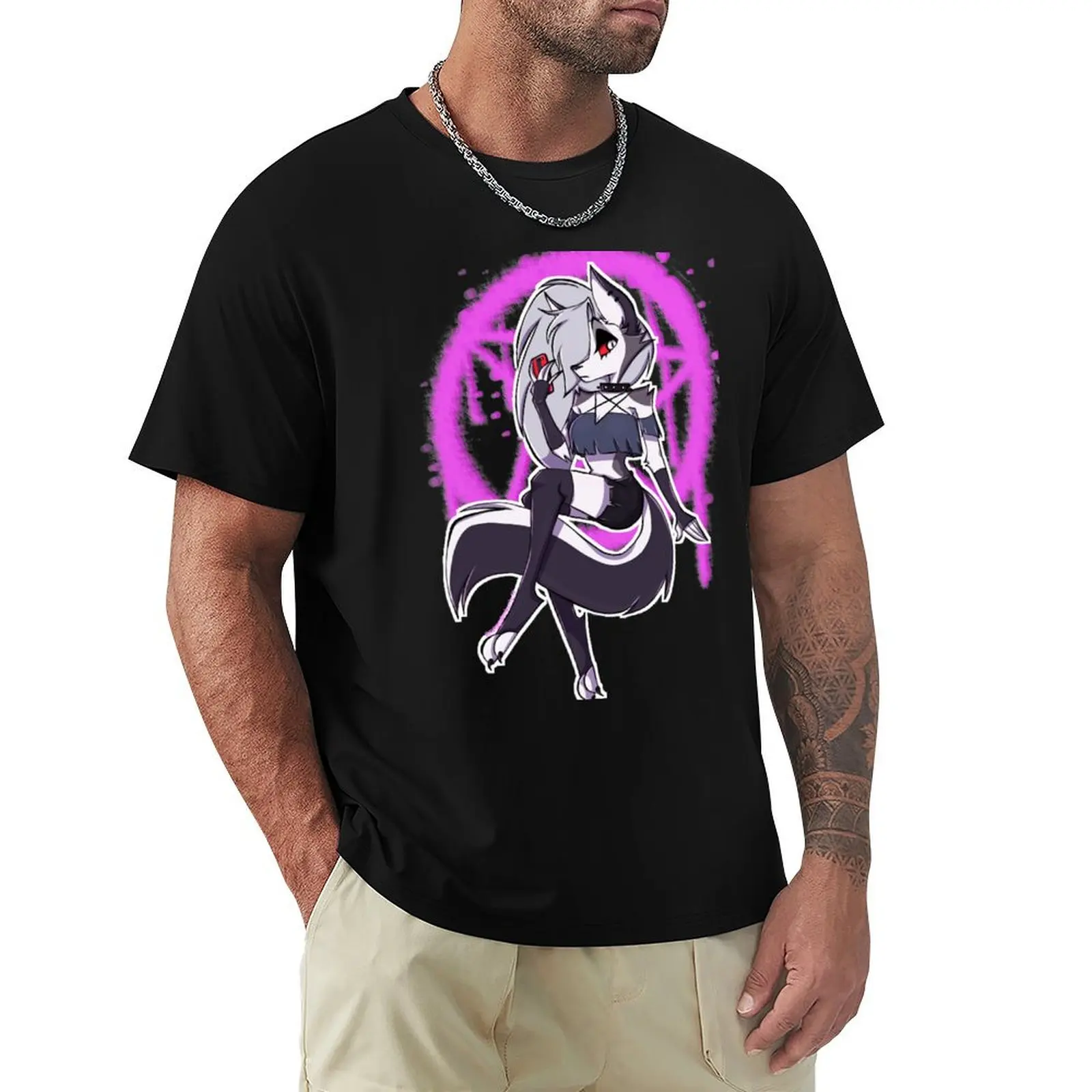 

Helluva Boss Loona T-Shirt luxury designer summer shirt anime stuff black t-shirts for men