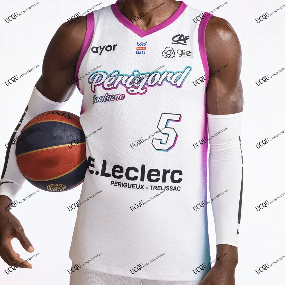 

2025-26 Новые поступления Баскетбольные майки с 3D принтом Boulazac Basket Dordogne France LNB Футболки для взрослых и детей в Европе Спорт