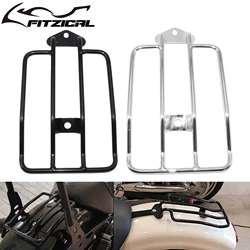 Motorfiets Stalen Achterbank Solo-Bagagerek Steunplank Zwart/Chroom Voor Harley Sportster Xl 883 1200 Super Lage Ijzeren 2004