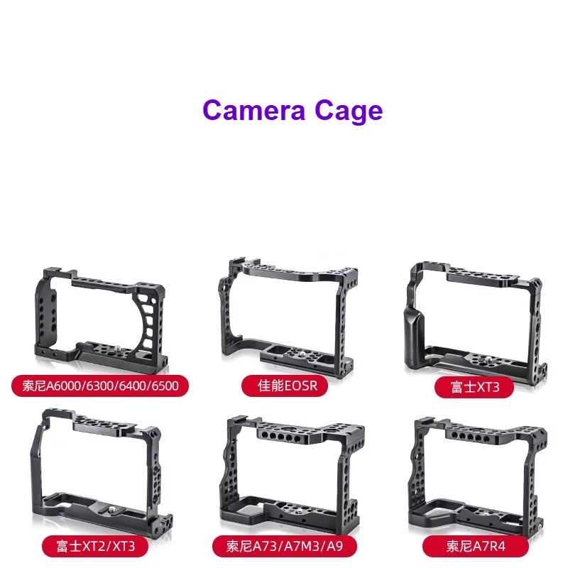 

Клетка для камеры SZpowerwin для A7R3/A7M3/A9 A7R4 A7S3 Для A6000 6300 6400 6500 Для FX3A FX30 Для A7C Для ZV-E10 Для EOS R7 R10