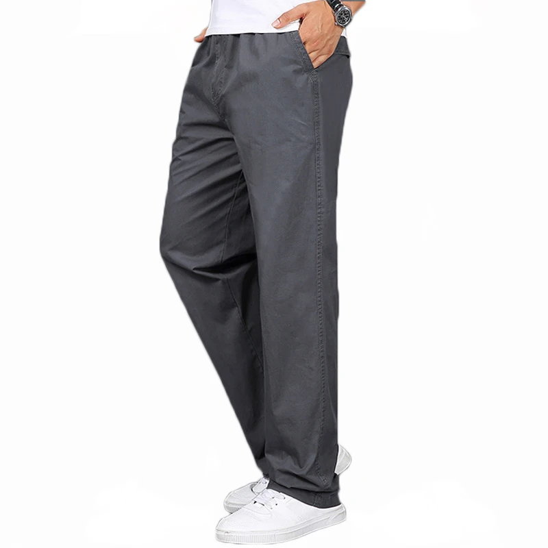 H.Aic S Men's Cargo Pants Summer Spring Cotton Work Wear New In Large Size 6XL Casual Joggers Sweatpants Autumn Trousers