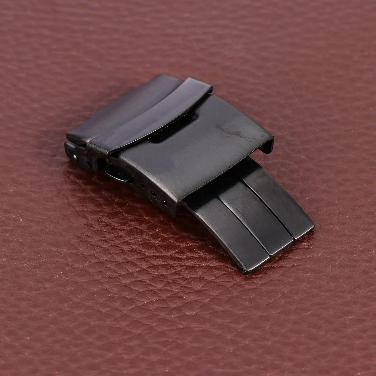 

1Pcs Stainless Steel Watchband Buckle 22mm Solid Durable Clasp Luxury Watch Band Clasp Compatible Steel Strap Black