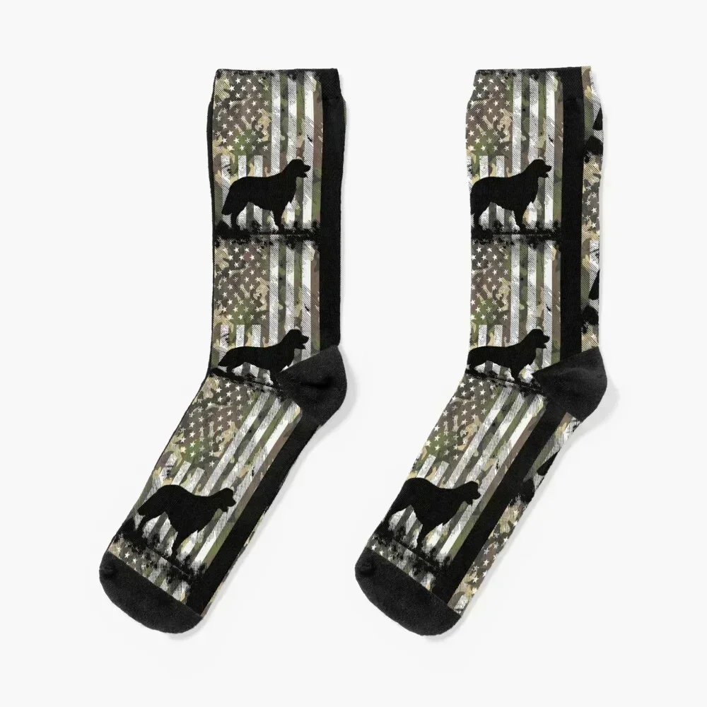 

Camo Flag Golden Retriever Vintage Patriotic Dog Lover Socks christmas stocking short floor designer brand Socks For Men Women's
