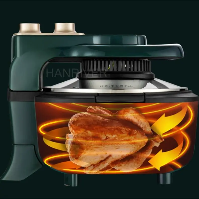 مقلاة هوائية مرئية سعة كبيرة آلة بطاطس مقلية ذكية مقلاة كهربائية منزلية متعددة الوظائف 6L 220 فولت