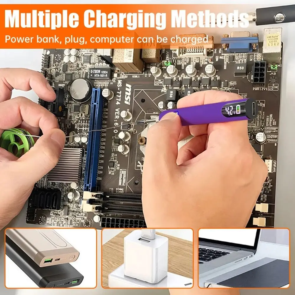 

Wireless Electric Soldering Iron USB Fast Charging Digital Display Wireless Electric Iron Solder Adjustable Voltage