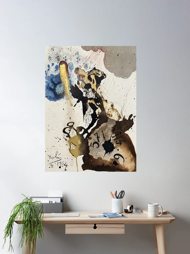 

Salvador Dalí Mane, thecel, phares, Art Print Canvas Poster, Living Room Decor, Home Wall Picture