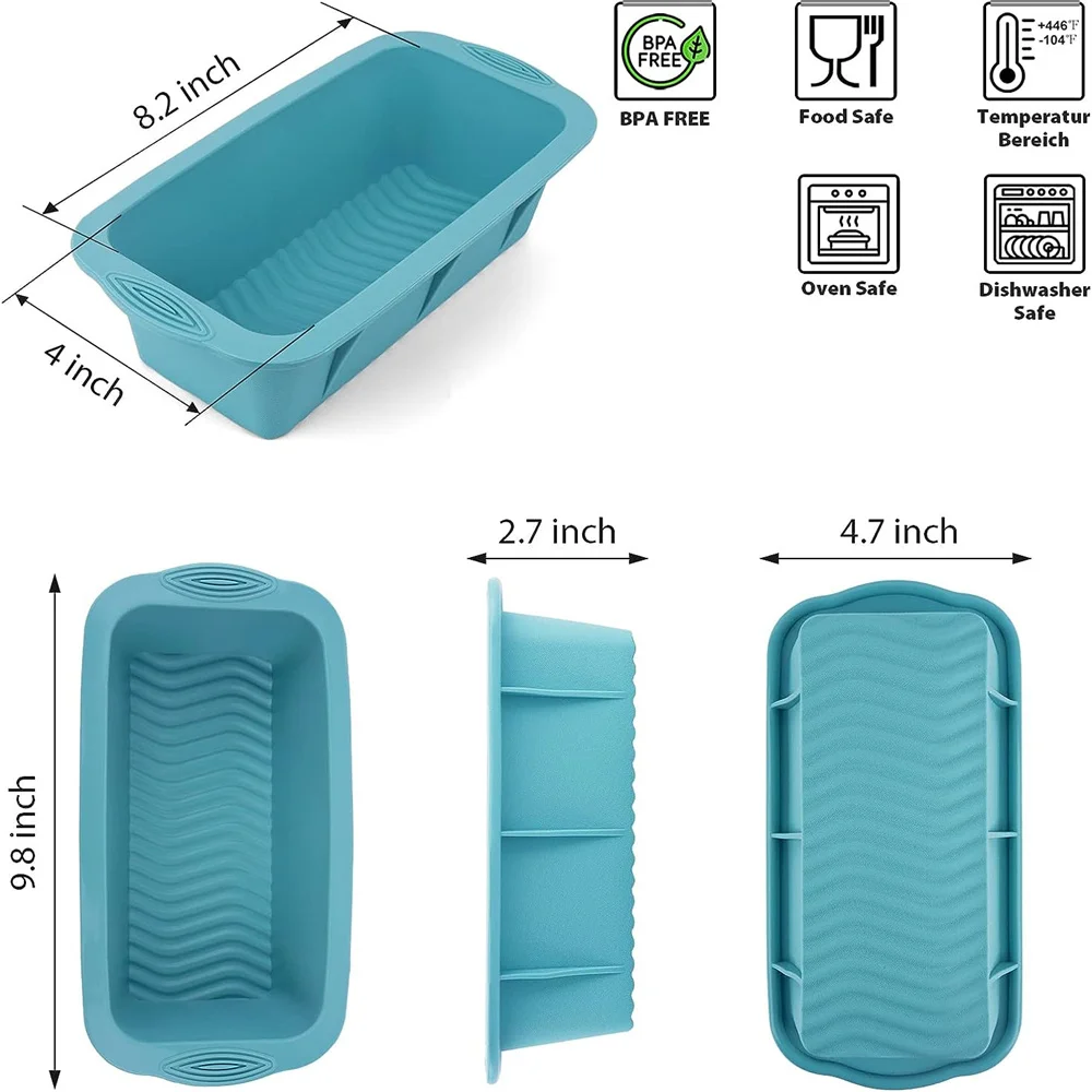 Rectangular Silicone Bread Pan Mold Toast Bread Molds Cake Trays Long Square Cake Mould Bakeware Non-stick Baking Tools