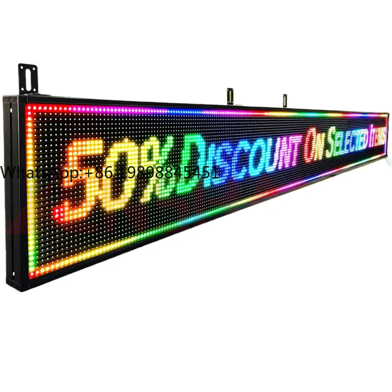 

Outdoor P10 197x37cm Full Color Digital Sign Panel WIFI Controlled Advertising Screen Module for Retail Store Airport Exhibition