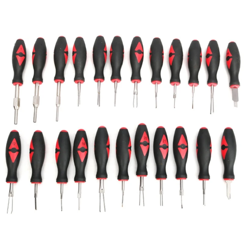 รถ Universal Terminal Release Removal ชุดเครื่องมือสายไฟขั้วต่อ Crimp Pin Extractor ลื่น Drop Shipping