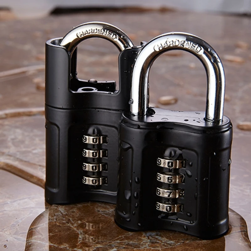 4 Digit Combination Lock Heavy Duty Security Padlock Waterproof Safely Code Lock for Locker, Fence, Case, Shed Durable