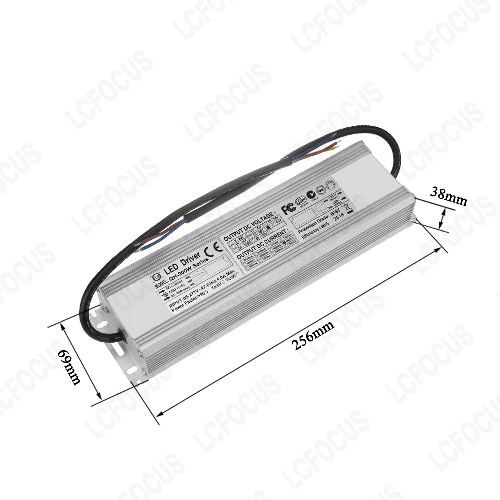 100W 120W 150W 200W 300W Waterproof LED Driver Constant Current 1500mA 3000mA 3600mA 4500mA 6000mA 9000mA Lighting Transformers