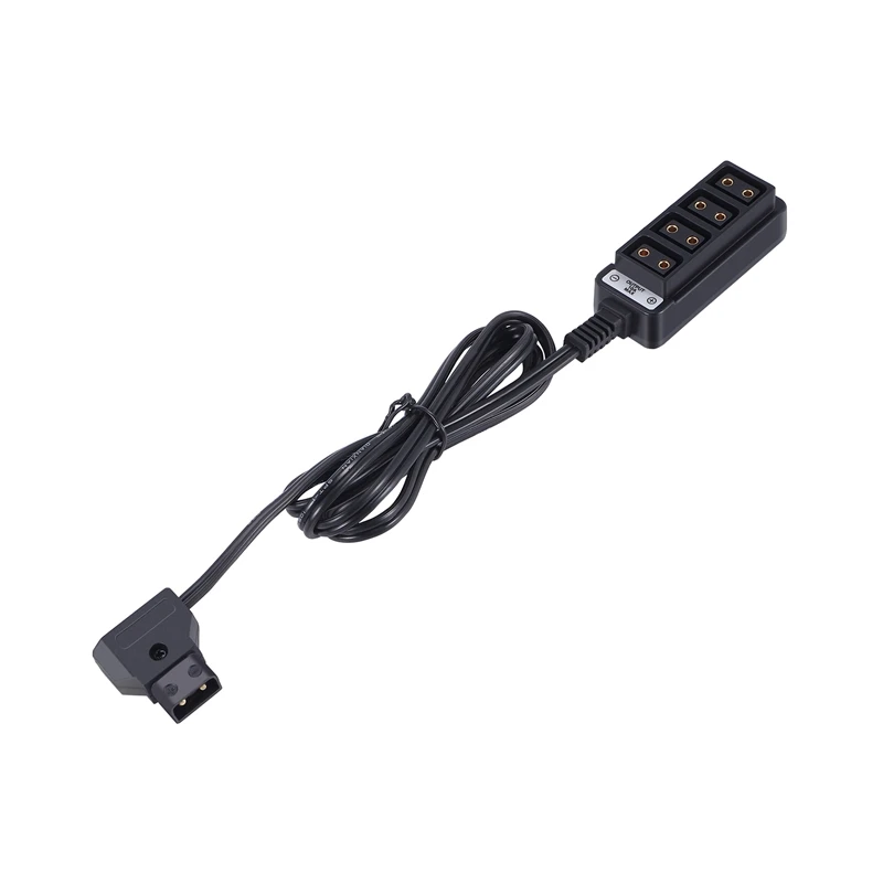 AA58 D-Tap Male to 4-Port P-Tap Female Camera Power Supply Distributor DTAP Fourway Splitter