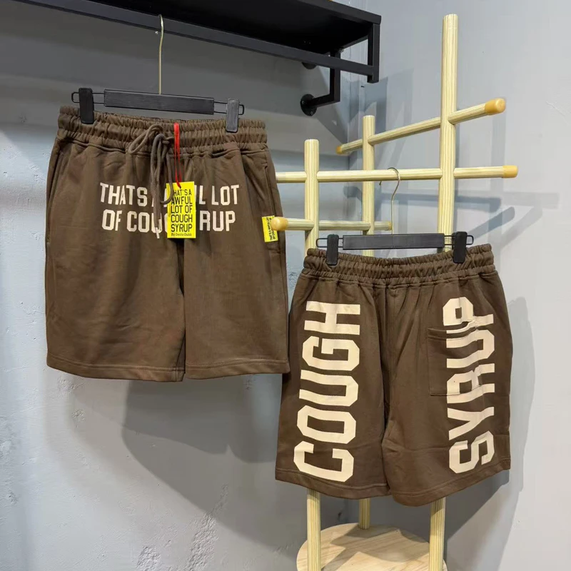 2026SS That's A Awful Lot of Cough Syrup Unisex Shorts Retro Art Pattern Drawstring Loose Hip Hop Streetwear Shorts