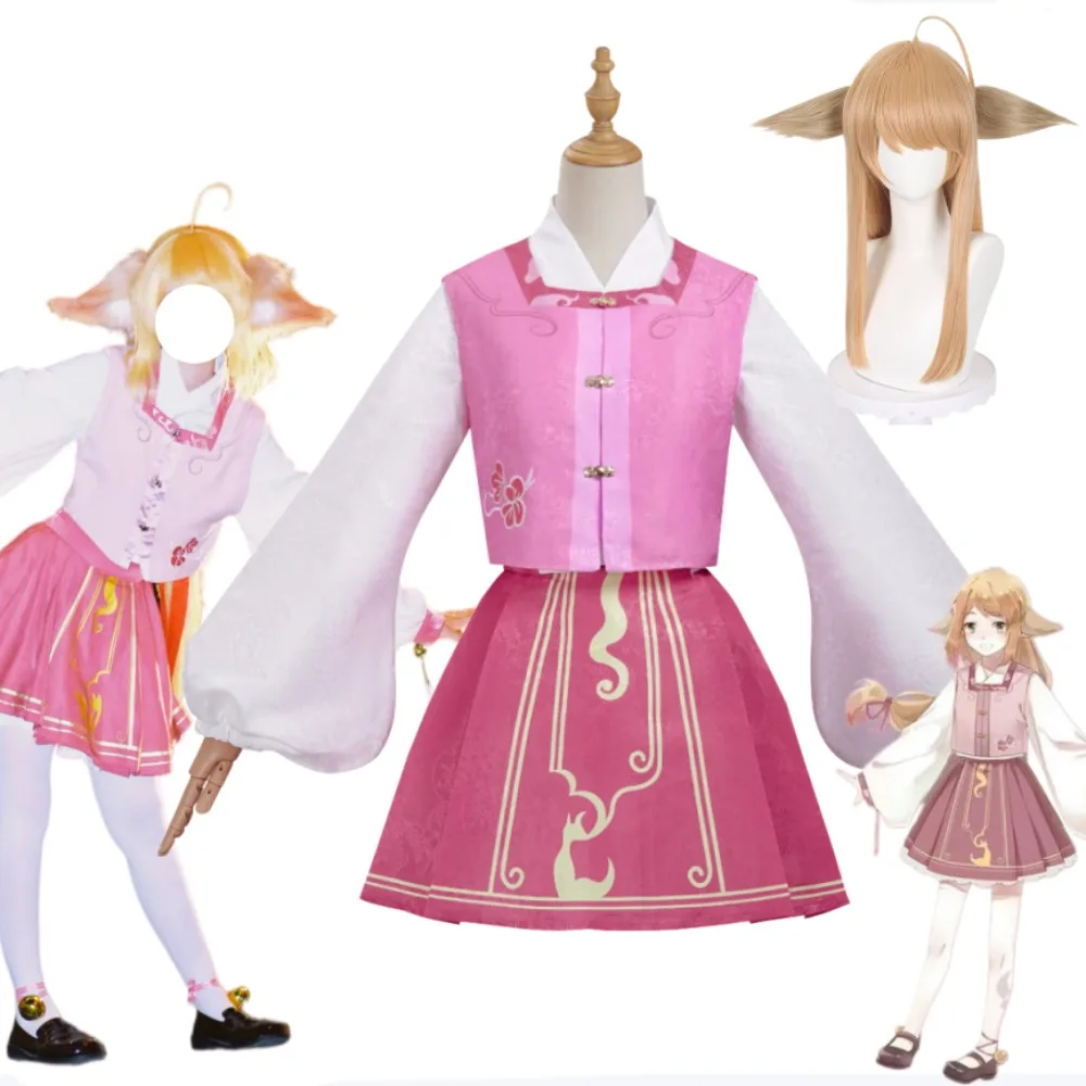 

Fox Spirit Matchmaker Tushan Honghong Susu Cosplay Lolita Pink Dress Hanfu Elements Adult Women Halloween Anime Outfit