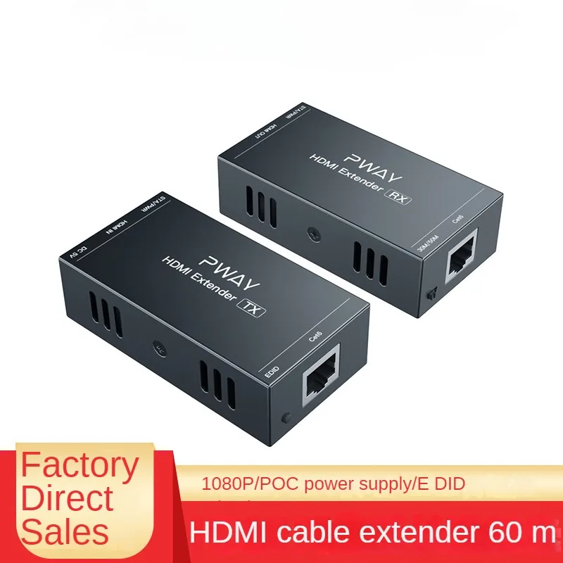 High Quality 60 Meters Lossless Transmission HDMI Extender with RJ45 Port Plug and Play