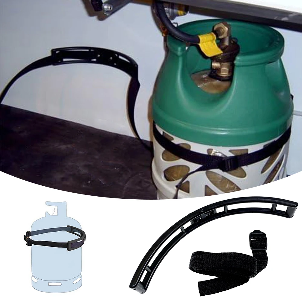 RV Gas Bottle Retaining Kit For Camper Van Caravan Motorhome Secure Liquid Gas Bottle Holder For Travel Trailers And Motorhome