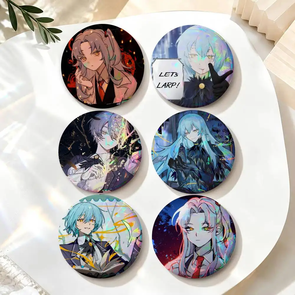 L-Library Of R-Ruina Angela Pins  Button Pin Metal Cute Brooch Collar Lapel Pin Badge Women Fashion Cartoon Lover Creative