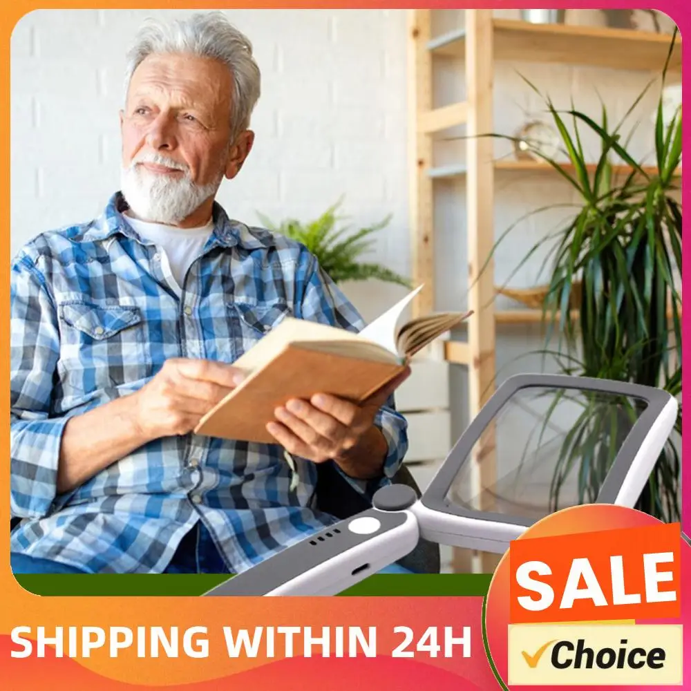 

Ручные лупы 4X, складные, с подсветкой, USB-зарядка, увеличительное стекло с подсветкой, 650 мАч, для пожилых людей, для чтения газет