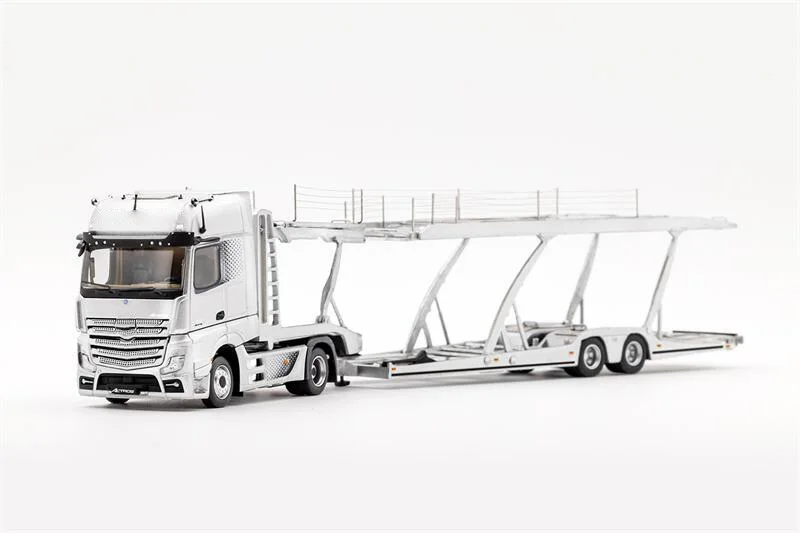 

GCD 1:64 MB Actros Double Deck Trailer Silver LHD Diecast Model Car