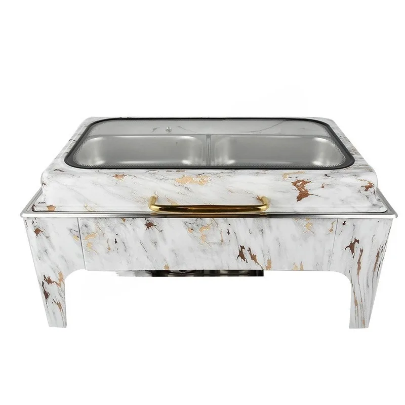 Stainless steel buffet stove hotel breakfast incubator chafing dish rectangular heating