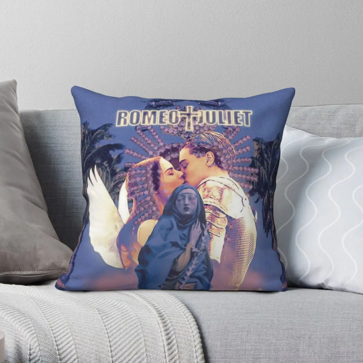 Romeo And Juliet Movie 1996 Pillowcase Polyester Linen Velvet Printed Zip Decor Home Cushion Cover